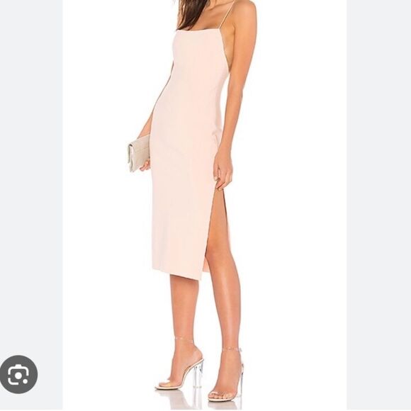 knee length dresses for ladies Amelita Suiting Halter Midi Dress / Pale Lemon | Meshki